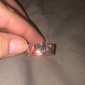 Rose gold colored ring